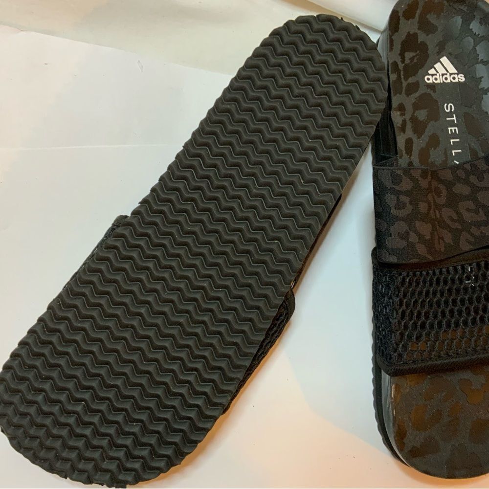 New adidas Stella-Lette Stella McCartney Slides Sandals Leopard Black Women's 8 - Picture 6 of 10